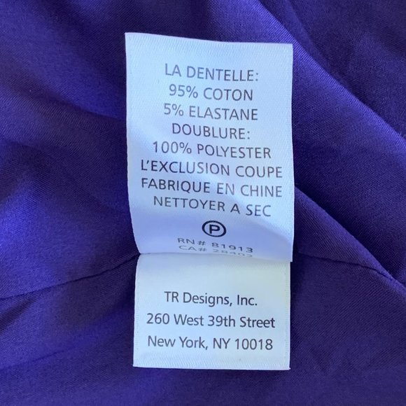 TRACY REESE WOMENS PURPLE SOFT COTTON BLEND JACKET COAT W/PADDED ARMS - SIZE P - Picture 8 of 8